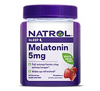 Natrol Sleep Support Strawberry Non-GMO Melatonin Gummies 5mg - 90 Count
