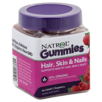 Natrol Hair Skin & Nails Gummies Organic - 90 Count - Randalls