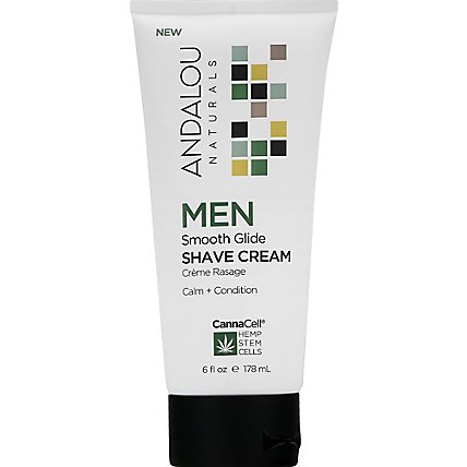 Andalou Naturals Men Smooth Glide Shave Cream - 6 Fl. Oz. - Image 2