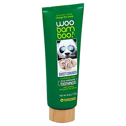WooBamboo Toothpaste Sweet Cinnamon - 4 Oz - Image 1