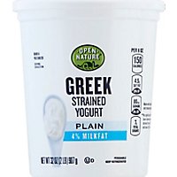 Open Nature Yogurt Greek Lowfat 4% Milkfat Strained Plain - 32 Oz - Image 2