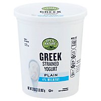 Open Nature Yogurt Greek Lowfat 4% Milkfat Strained Plain - 32 Oz - Image 1