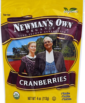 Newmans Own Organics Cranberries - 4 Oz - Image 1