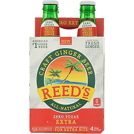 Reeds Beer Craft Ginger Zero Sugar Extra - 4-12 Fl. Oz. - Image 2