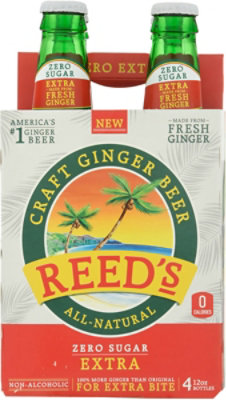 Reeds Beer Craft Ginger Zero Sugar Extra - 4-12 Fl. Oz. - Image 2