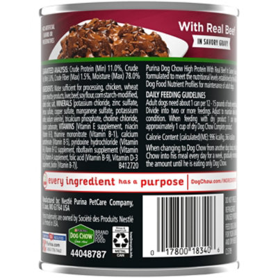 Purina Dog Chow High Protein Beef In Savory Gravy Wet Dog Food - 13 Oz - Image 4