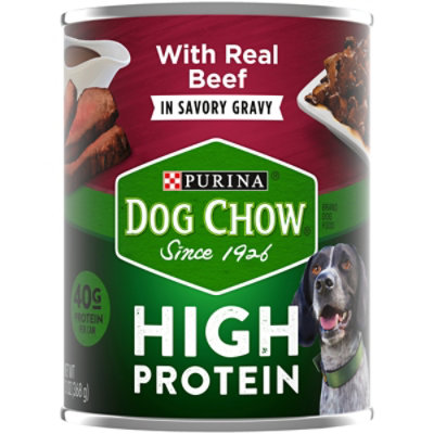 Purina Dog Chow High Protein Beef In Savory Gravy Wet Dog Food - 13 Oz - Image 1