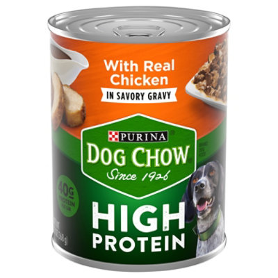 Purina Dog Chow High Protein Chicken In Savory Gravy Wet Dog Food - 13 Oz