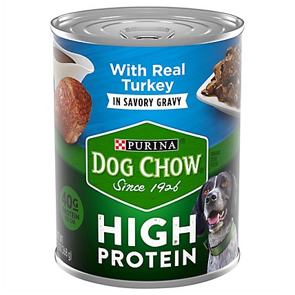 Purina Dog Chow High Protein Turkey In Savory Gravy Wet Dog Food - 13 Oz - Image 1