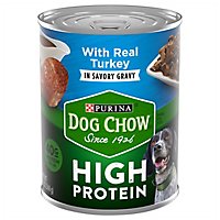 Purina Dog Chow High Protein Turkey In Savory Gravy Wet Dog Food - 13 Oz - Image 1