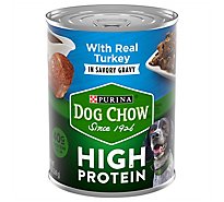 Purina Dog Chow High Protein Turkey In Savory Gravy Wet Dog Food - 13 Oz