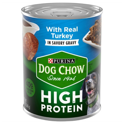 Purina Dog Chow High Protein Turkey In Savory Gravy Wet Dog Food - 13 Oz