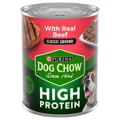 Purina Dog Chow High Protein Beef Classic Ground Wet Dog Food - 13 Oz - Image 1