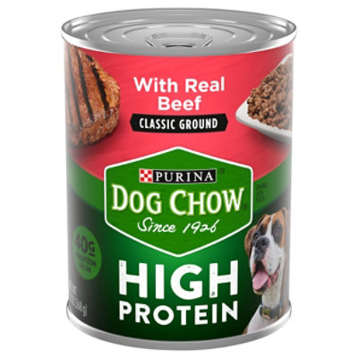 Purina Dog Chow High Protein Beef Classic Ground Wet Dog Food - 13 Oz