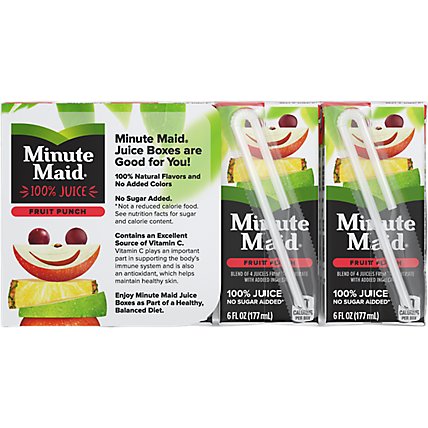 Minute Maid Fruit Punch Juice Cartons - 8-6 Fl. Oz. - Image 6