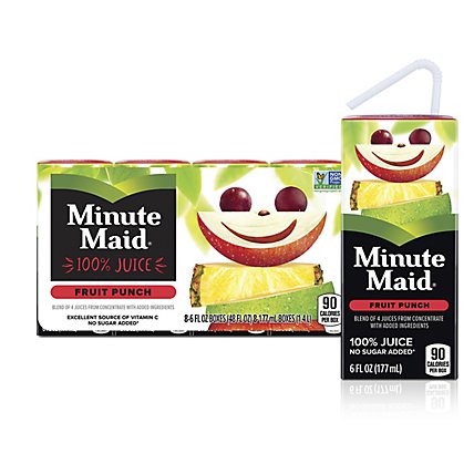 Minute Maid Fruit Punch Juice Cartons - 8-6 Fl. Oz. - Image 2