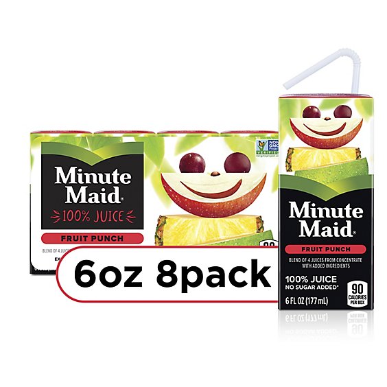 Minute Maid Fruit Punch Juice Cartons - 8-6 Fl. Oz.