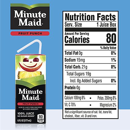 Minute Maid Fruit Punch Juice Cartons - 8-6 Fl. Oz. - Image 4