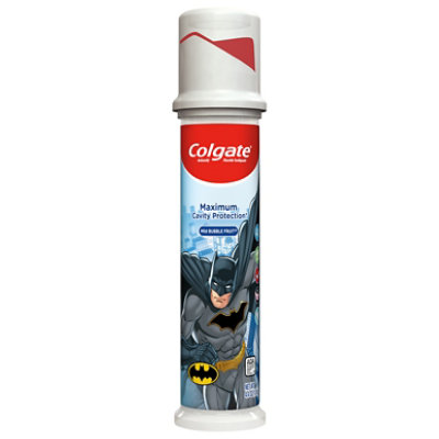 Colgate Kids Batman Maximum Cavity Protection Toothpaste Pump - 4.4 Oz