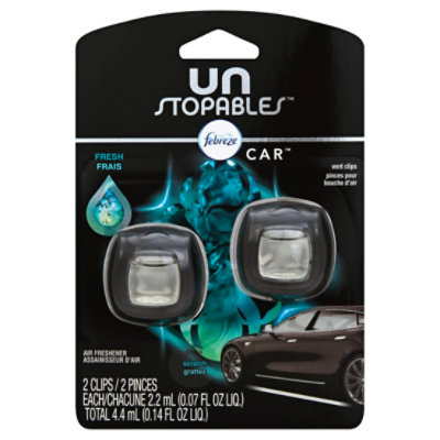 Febreze CAR Unstopables Air Freshener Vent Clip Fresh - 2-0.07 Fl. Oz.