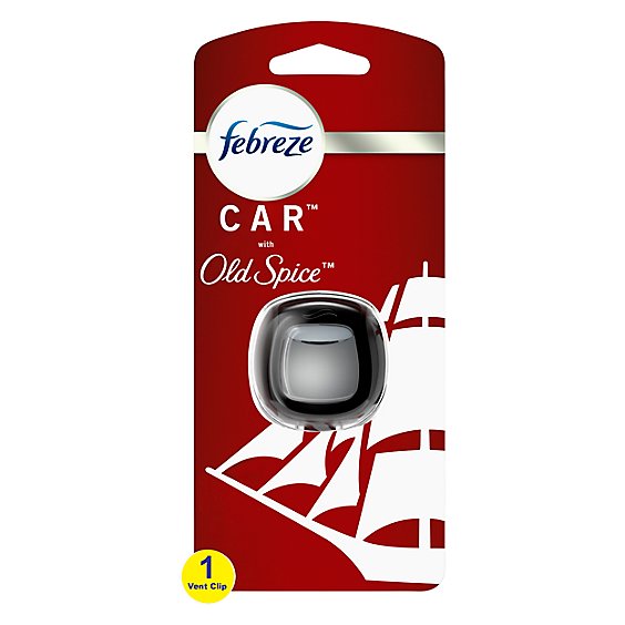 Febreze CAR Air Freshener Vent Clip Old Spice - 0.06 Fl. Oz.