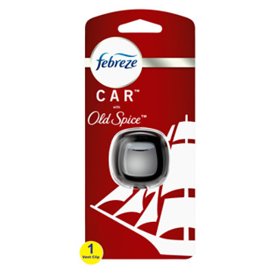 Febreze AUTO Air Freshener Vent Clip Old Spice Swagger Scent, 2