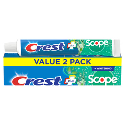 Crest Complete Plus Toothpaste +Whitening Scope Outlast Mint - 2-5.4 Oz - Image 1