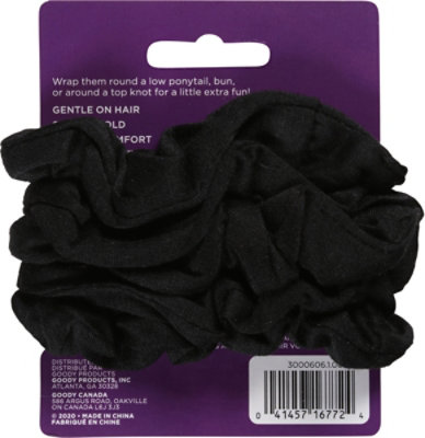 Goody Ouchless Scrunchie Black Medium - 5 Count - Image 4