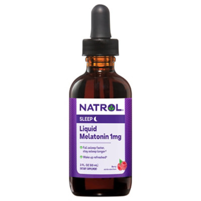 Natrol Melatonin Liquid 1 mg Berry - 2 Fl. Oz. - Image 3