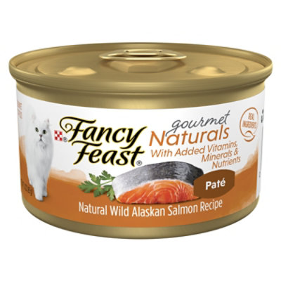 Fancy Feast Cat Food Wet Gourmet Naturals Wild Alaskan Salmon Pate - 3 Oz