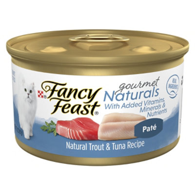 Fancy Feast Gourmet Naturals Trout & Tuna Wet Cat Food - 3 Oz - Image 1