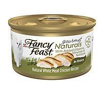 Fancy Feast Cat Food Wet Gourmet Naturals White Meat Chicken In Gravy - 3 Oz