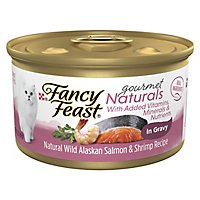 Fancy Feast Gourmet Naturals Wild Alaskan Salmon & Shrimp Wet Cat Food - 3 Oz - Image 1