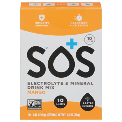 SOS Hydration Drink Mix Mango - 10-0.16 Oz - Image 2