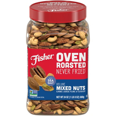 Fisher Nuts Mixed Oven Roasted Deluxe With Sea Salt - 24 Oz - Image 3