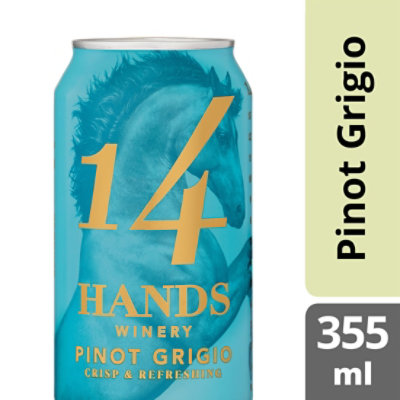 14 Hands Pinot Grigio White Wine In Can - 355 Ml - Image 1