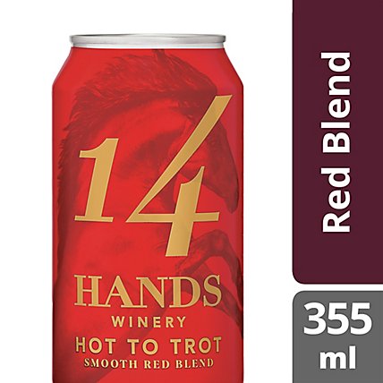 14 Hands Hot To Trot Red Blend Wine In Can - 355 Ml - Image 1