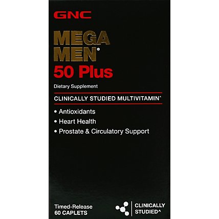 GNC Mega Men 50 Plus Multi 60ct - 60 Count - Image 2