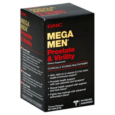 Gnc Mega Men Prostate & Virility Multi - 90 Count - Vons