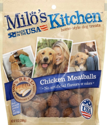 Milos Kitchen Dog Treats Home Style Chicken Meatballs - 10 Oz - Image 2