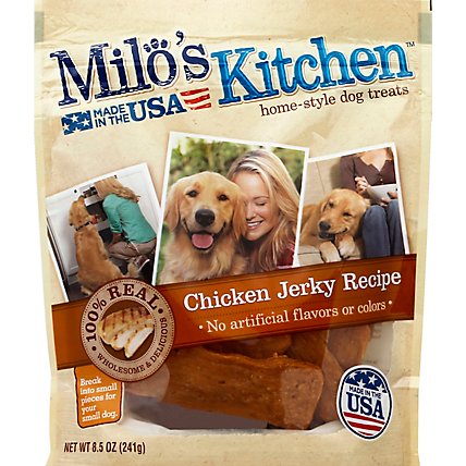 Milos Kitchen Dog Treats Home Style Chicken Jerky Recipe - 8.5 Oz - Image 2