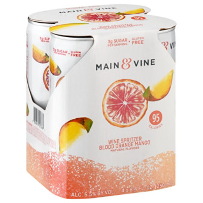  Beringer M&V Blood Orange Mango Cans Wine - 4-250 Ml 