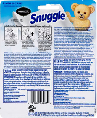 Renuzit Snuggle Scented Oil Plug In Refill Air Freshener & Plugin Linen Escape - 0.67 Fl. Oz. - Image 3