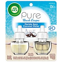 Air Wick Plug In Florida Keys Coconut Water Scented Air Freshener - 2 Count - Image 1