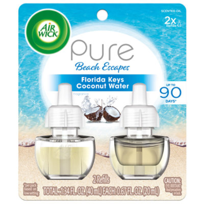 Air Wick Plug In Florida Keys Coconut Water Scented Air Freshener - 2 Count  - Star Market