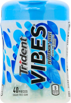 Trident Vibes Peppermint Wave Sugar Free Gum - 40 Count - Image 2