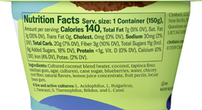 Chobani Yogurt Non Dairy Coconut Based Blueberry - 5.3 Oz - Image 2