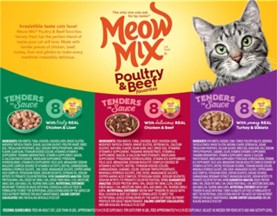 Meow Mix Cat Food Poultry & Beef Variety Pack - 24-2.75 Oz - Image 5