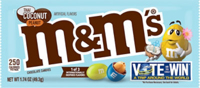 M&Ms Chocolate Candies Peanut Thai Coconut - 1.74 Oz