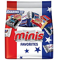 Snickers Twix 3 Musketeers & Milky Way Red White & Blue Patriotic Minis Variety Mix 8.9 Oz - Image 1